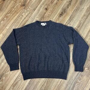 I Levrieri Cashmere Silk Knit Sweater Mens L? Blue Made in Italy Luxury Pullover